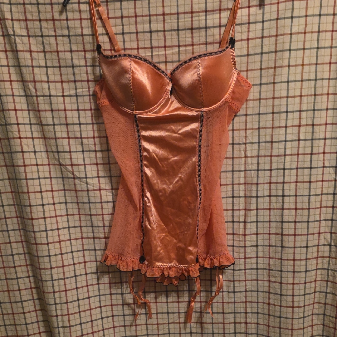 Ladies' Bright Peach Satin Undergarment Xl